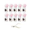 10Pcs Nipper Tips Cover Protective Sleeve Cat Paws Protector Scissors Safety Scissors Tips Cap Silicone Cuticle Trimmer Manicure Tools Cover for Nailcare Accessories (White) view 1