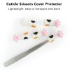10Pcs Nipper Tips Cover Protective Sleeve Cat Paws Protector Scissors Safety Scissors Tips Cap Silicone Cuticle Trimmer Manicure Tools Cover for Nailcare Accessories (White) view 2