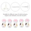 10Pcs Nipper Tips Cover Protective Sleeve Cat Paws Protector Scissors Safety Scissors Tips Cap Silicone Cuticle Trimmer Manicure Tools Cover for Nailcare Accessories (White) view 4