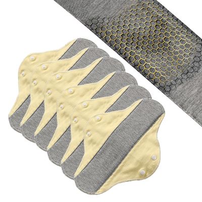 Reusable Graphene Absorbent Pads for Women, Reusable Super Absorbent Menstrual Pad with Graphene Technology for Elderly Care& Mobility Support, Feel Secure, Dry, and Comfortable (6PC*Yellow)