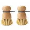2-Pack Dish Brush Set - Short Handle Kitchen Scrubber for Gentle Cleaning, Scratch-Free Cookware, Easy Storage with Hanging Loop view 1