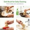2-Pack Dish Brush Set - Short Handle Kitchen Scrubber for Gentle Cleaning, Scratch-Free Cookware, Easy Storage with Hanging Loop view 2