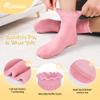 Revosoxs Womens Diabetic Socks - 6 Pairs Non Binding Stretchy Wide Seamless Diabetic Ankle Socks for Women Size 9-11((Pastel Colors-Large) view 3