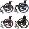 Wheelchair Cover 20/22/24Inch Wheelchair Push Rim Covers 1 Pair Silicone Wheelchair Hand Push Cover Non Slip Improve Grip and Traction, Easy to Take of and Clean,002,20in view 4