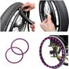 Wheelchair Cover 20/22/24Inch Wheelchair Push Rim Covers 1 Pair Silicone Wheelchair Hand Push Cover Non Slip Improve Grip and Traction, Easy to Take of and Clean,003,24in view 2