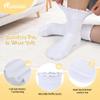 Revosoxs Womens Diabetic Socks - 6 Pairs Non Binding Stretchy Wide Bamboo Seamless Diabetic Ankle Socks for Women Size 9-11(White-Medium) view 3