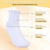 Revosoxs Womens Diabetic Socks - 6 Pairs Non Binding Stretchy Wide Bamboo Seamless Diabetic Ankle Socks for Women Size 9-11(White-Medium) view 4