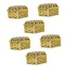PLAFOPE European Style Hollow-out Candy Boxes 6pcs Set Small Wedding Favor Boxes Party Packaging Gold Plastic Hexagonal Candy Containers view 1
