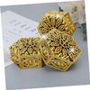 PLAFOPE European Style Hollow-out Candy Boxes 6pcs Set Small Wedding Favor Boxes Party Packaging Gold Plastic Hexagonal Candy Containers view 4