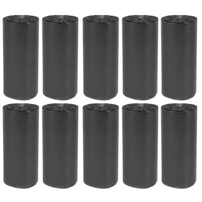 COOPHYA Small 30x35cm Black Disposable Trash Can Garbage Bags 300pcs (10 Rolls) Pe Rubbish Bags for Desktop Waste Container Home and Office Use