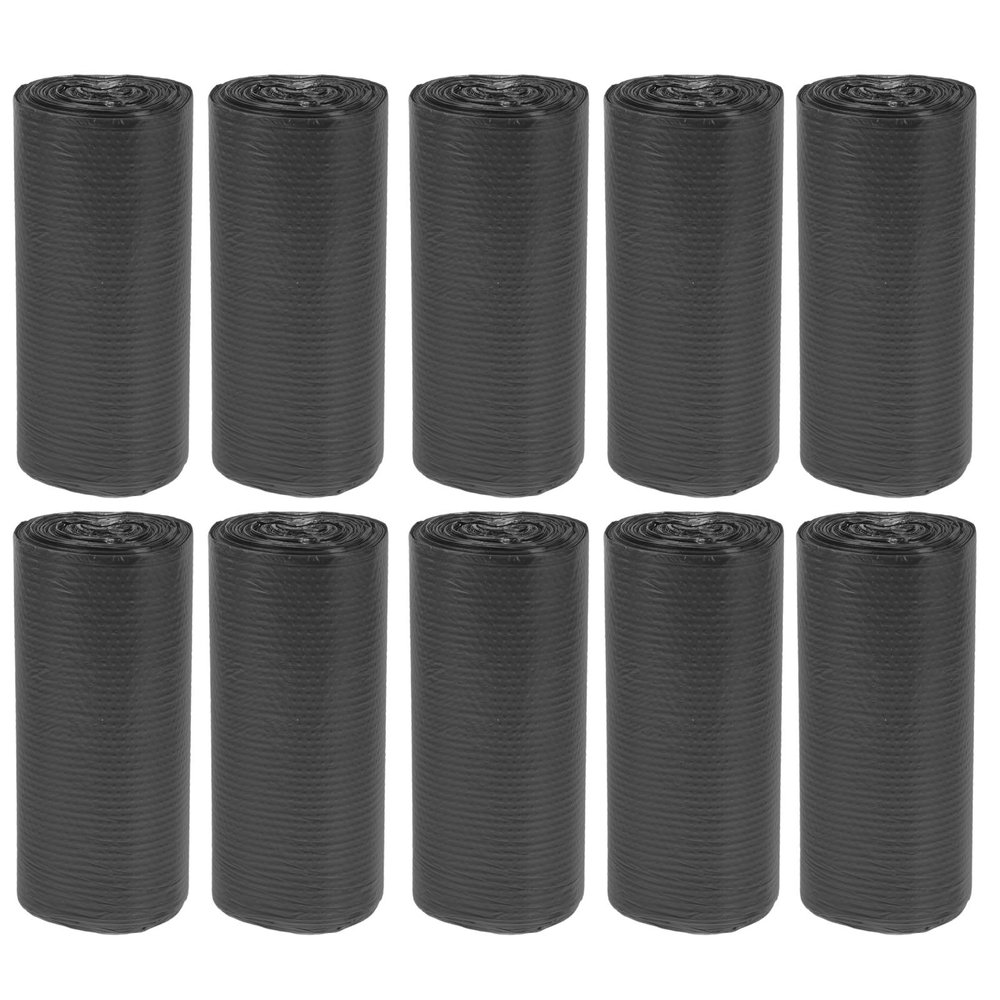 COOPHYA Small 30x35cm Black Disposable Trash Can Garbage Bags 300pcs (10 Rolls) Pe Rubbish Bags for Desktop Waste Container Home and Office Use