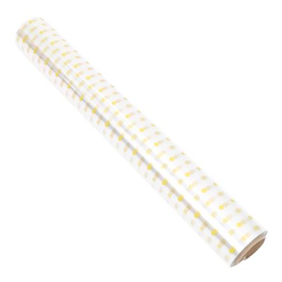 Parliky Floral Bouquet Wrapping Film Roll 40cm X 30m Waterproof Dustproof Gold Dot Cellophane Wrap for Florist Packaging