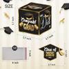 Fufflomi Class of 2026 Graduation Money Pull Box for Cash Gifts, Congrats Grad Money Box for Graduation Decorations, Black Gold view 3