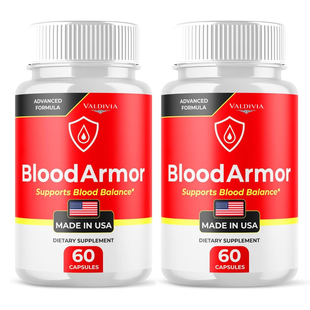 (2 Pack) BloodArmor Capsules, Official Blood Armor Advanced Formula Blood Support Supplement - Maximum Strength, All Natural Healthy Circulation & Stable Levels, BloodArmor Reviews (120 Capsules)