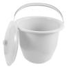 FESTFENDS Portable Plastic Chamber Pot with Lid, Adult Unisex Urinal Pot 23x19x24cm, Leak-Resistant Bedpan for Elderly and Home Use view 1