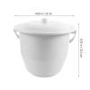 FESTFENDS Portable Plastic Chamber Pot with Lid, Adult Unisex Urinal Pot 23x19x24cm, Leak-Resistant Bedpan for Elderly and Home Use view 2