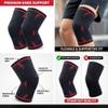2 Pack Knee Compression Sleeves for Women & Men Breathable Knee Support with Non-Slip Silicone Grip, Comfortable Support for Running, Workout, Weightlifting & Daily Activities (Red, X-Large) view 2
