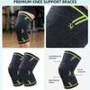 2 Pack Knee Compression Sleeves for Women & Men Breathable Knee Support with Non-Slip Silicone Grip, Comfortable Support for Running, Workout, Weightlifting & Daily Activities (Green, Large) view 2