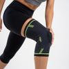 2 Pack Knee Compression Sleeves for Women & Men Breathable Knee Support with Non-Slip Silicone Grip, Comfortable Support for Running, Workout, Weightlifting & Daily Activities (Green, Large) view 3