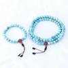 Artistry Nepal Turquoise Stone Mala and Bracelet Set, Meditation Jewelry, Prayer Beads, Spiritual Accessories, Natural Gemstone, Turquoise, Handmade in Nepal view 2