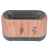 200ml Flame Humidifier, USB Powered Essential Oil Diffuser with Realistic Flame Light, Wood Grain Hollow Design for Home Office Bedroom view 2