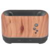 200ml Flame Humidifier, USB Powered Essential Oil Diffuser with Realistic Flame Light, Wood Grain Hollow Design for Home Office Bedroom view 3