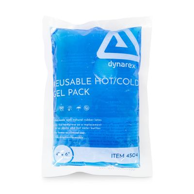 Dynarex Reusable Hot and Cold Gel Pack - 4" x 6" - Multi Purpose Compress for Injuries - Easy to Microwave or Freeze - First Aid, Sports, Home Use - 1 Count