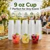 Tundras 500 Elegant Frosted design Cocktail Cups - 9 oz Disposable Clear Cups, 9 Ounce Party Cups for Cocktail, Parties, Picnics, and Events view 3