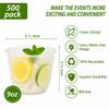 Tundras 500 Elegant Frosted design Cocktail Cups - 9 oz Disposable Clear Cups, 9 Ounce Party Cups for Cocktail, Parties, Picnics, and Events view 4