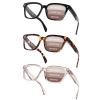 YUKANG Progressive Multifocal Reading Glasses for Women Men, Anti Glare Blue Light Blocking Multifocus Computer Glasses 3packs 1.0 view 1