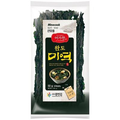 Minecook Dried Miyeok (Korean Seaweed) for Soup & Traditional Recipes, 50g (1.76 oz)- 1Pack