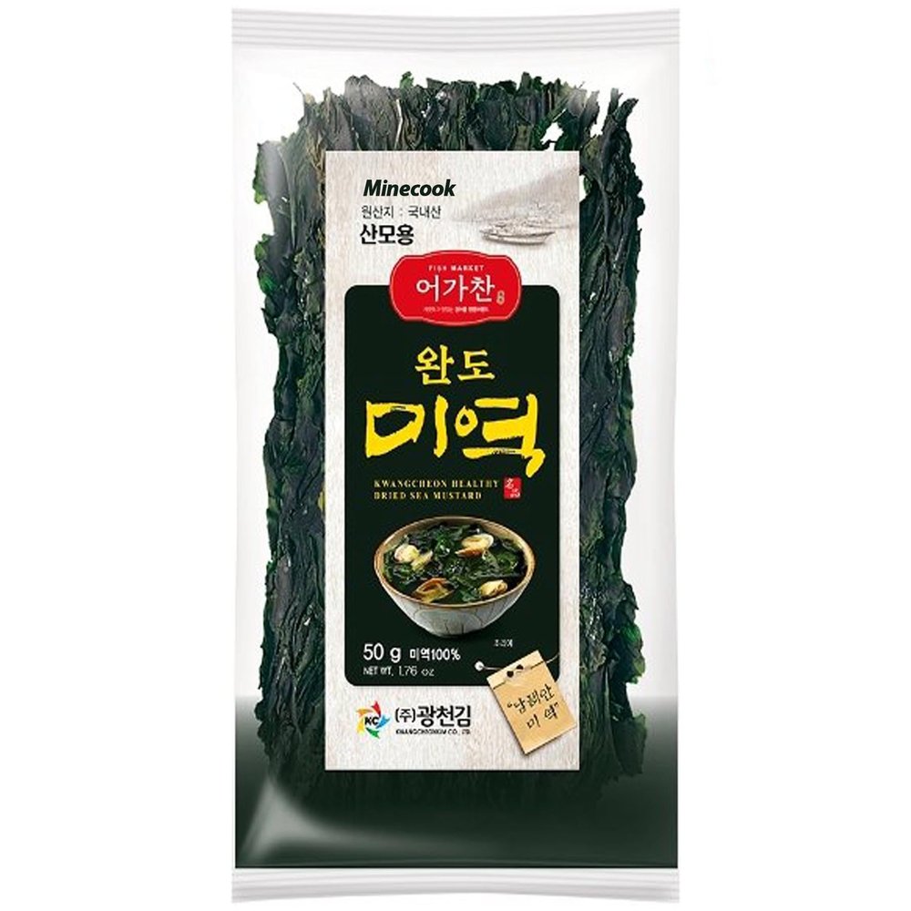 Minecook Dried Miyeok (Korean Seaweed) for Soup & Traditional Recipes, 50g (1.76 oz)- 1Pack