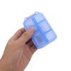 VICASKY 10-Compartment Pill Organizer with Stickers Small Travel Pill Case Portable Container for Purse Medication and Vitamin Storage Box for Airplane and Daily Use view 3
