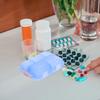 VICASKY 10-Compartment Pill Organizer with Stickers Small Travel Pill Case Portable Container for Purse Medication and Vitamin Storage Box for Airplane and Daily Use view 4