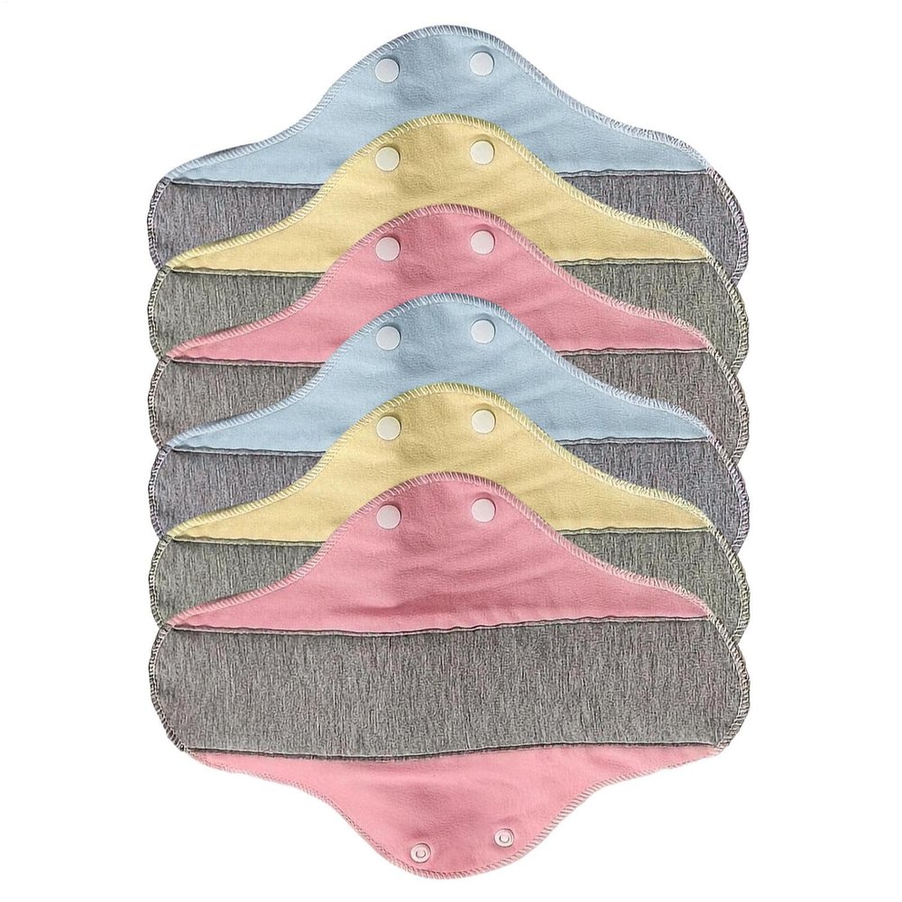 6 Pack Reusable Graphenes Incontinences Pads - Washable Sanitary Pad, Leak-Proof Pure Cotton Incontinences Pads, Feel Secure, Dry, and Comfortable, for Elderly Care & Mobility Support (Color Random)