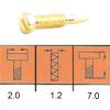 200pcs Size 2.0x1.2x6.4mm-8.0mm 2.0x1.4x6.4mm-8.0mm Eyewear Optical Eyeglasses Screw Gold Self Aligning Screws Repair Glasses(2.0x1.2x7.0mm) view 2