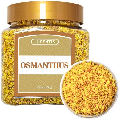 Premium Dried Sweet Osmanthus Flowers (), Grade A Golden Osmanthus Tea Flowers, Gui Hua for Herbal Tea, Baking & Infusions, 80g / 2.82oz