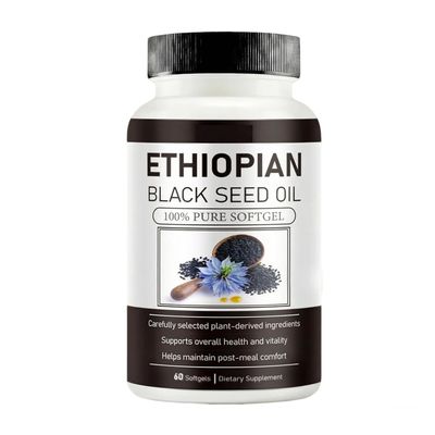FW ZONE Ethiopian Black Seed Oil Softgels4.64% ThymoquinoneQuality Cold-PressedNon-GMO, Gluten-Free, 60 Softgels for Immune & Digestive Support