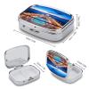 Pool Party Cruise Ship Pill Organizer Small Pill Box with Two Compartments Pill Case Metal Medicine Organizer Portable Medicine Box Holder Medication Holder Travel Pill Container view 2