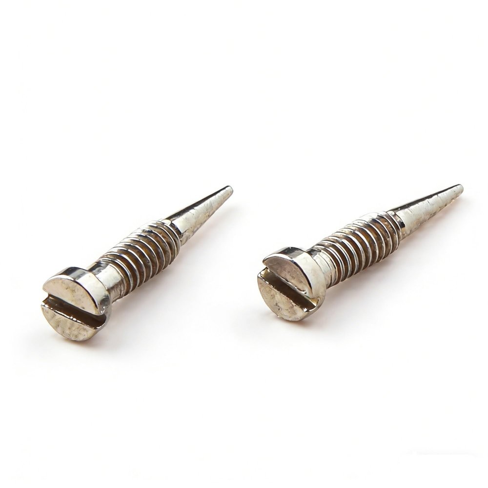 200pcs Glasses Spring Hinge Screws Eyewear Optical Eyeglasses Screw Accessories Pointed End Self Aligning Screw Repair Accessory(2.0x1.2x7.0mm)
