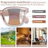 YUKANG Progressive Multifocal Reading Glasses for Women Men, Anti Glare Blue Light Blocking Multifocus Computer Glasses 3packs 2.0 view 3