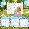 Silly Goose 1st Birthday Gift Bag for Baby Boy with Wrapping Tissue Paper and Greeting Card Large Blue One Silly Goose First Gift Bag Set for Boy One Year Old Party Decorations Favors Supplies view 2