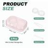 uxcell 2 Pack Mini Contact Storage Box, Plastic Lens Box Portable Contact Case with Tweezer and Applicator Tool for Travel Outdoor Activities Home Office Everyday Use, Pink view 2