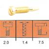 200pcs Size 2.0x1.2x6.4mm-8.0mm 2.0x1.4x6.4mm-8.0mm Eyewear Optical Eyeglasses Screw Gold Self Aligning Screws Repair Glasses(2.0x1.4x7.5mm) view 2