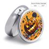 Halloween Pumpkin Monster Pill Case 3 Compartments Portable Pill Box for Purse Pocket Waterproof Travel Pill Organizer Vitamin Organizer Round Small Pill Box Daily Pill Container view 2