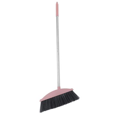 MAJORMENCH Outdoor Patio Broom with Long Handle, Large Angle Floor Sweeping Broom for Hair and Pet Fur Removal, Sturdy Cleaning Supplies for Indoor and Outdoor Use