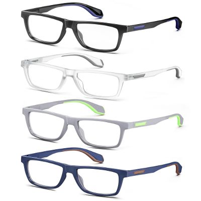 HAPJOYS Reading Glasses Men +0.50 Blue Light Blocking Wide Oversized Readers Computer Cheater Glasses Rubber Arm Large Frame