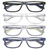 HAPJOYS Reading Glasses Men +0.50 Blue Light Blocking Wide Oversized Readers Computer Cheater Glasses Rubber Arm Large Frame view 3