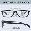 HAPJOYS Reading Glasses Men +0.50 Blue Light Blocking Wide Oversized Readers Computer Cheater Glasses Rubber Arm Large Frame view 4