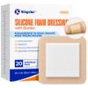 20 Pack Silicone Foam Dressing 4x4 Inch with Gentle Border, Large Waterproof Adhesive Foam Bandages for Wound Care, High Absorbency Bed Sore Patches, Pressure Sore Pads view 1